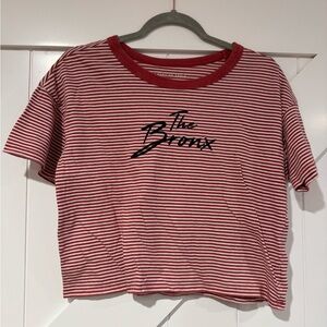 American Eagle Outfitters Red and White Striped Crop Top - "The Bronx"